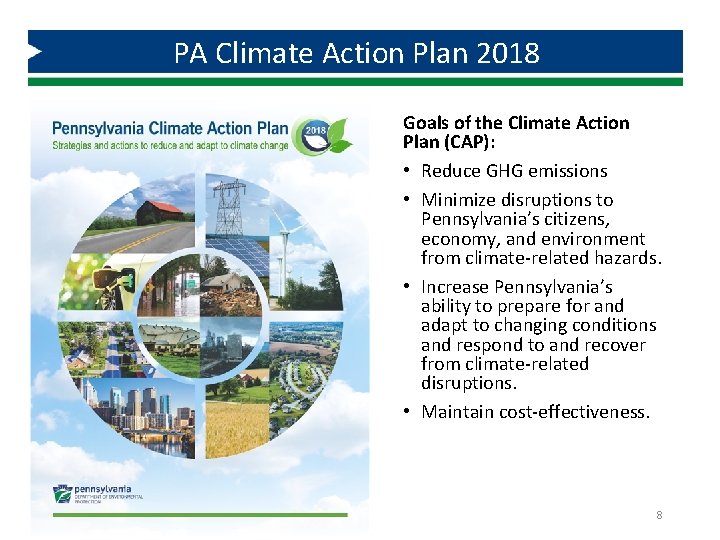 Alternative Fuels Incentive PA Climate Action Plan 2018 Grant Goals of the Climate Action