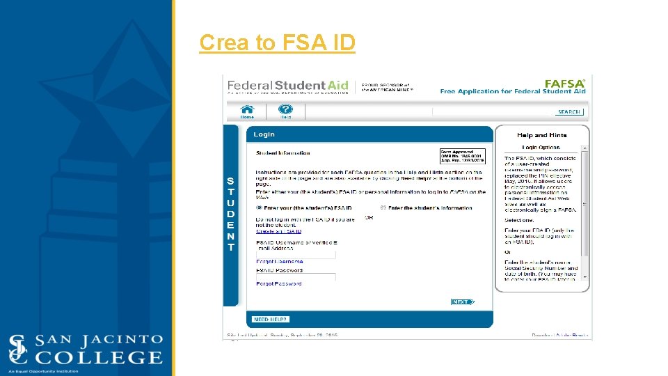 Crea to FSA ID 