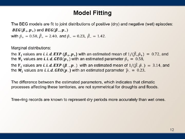 Model Fitting § 12 