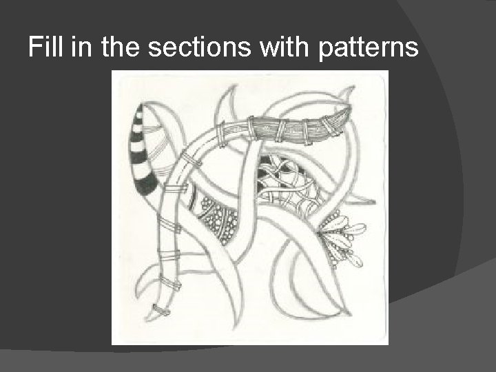 Fill in the sections with patterns 