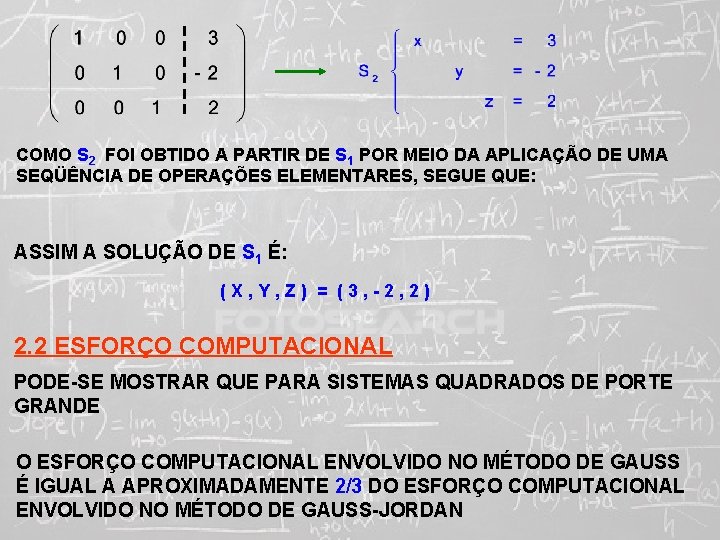 COMO S 2 FOI OBTIDO A PARTIR DE S 1 POR MEIO DA APLICAÇÃO