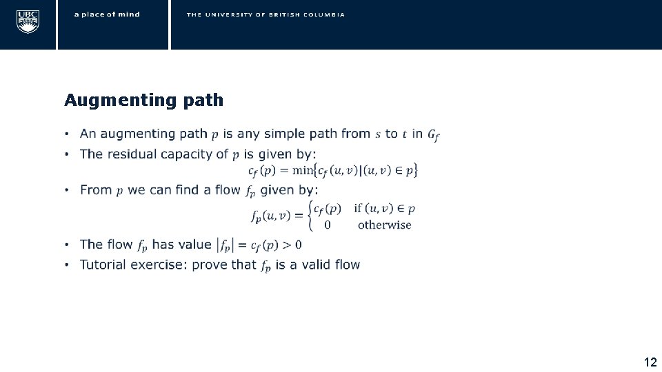 Augmenting path • 12 