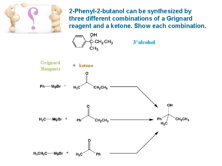 2 -Phenyl-2 -butanol can be synthesized by three different combinations of a Grignard reagent