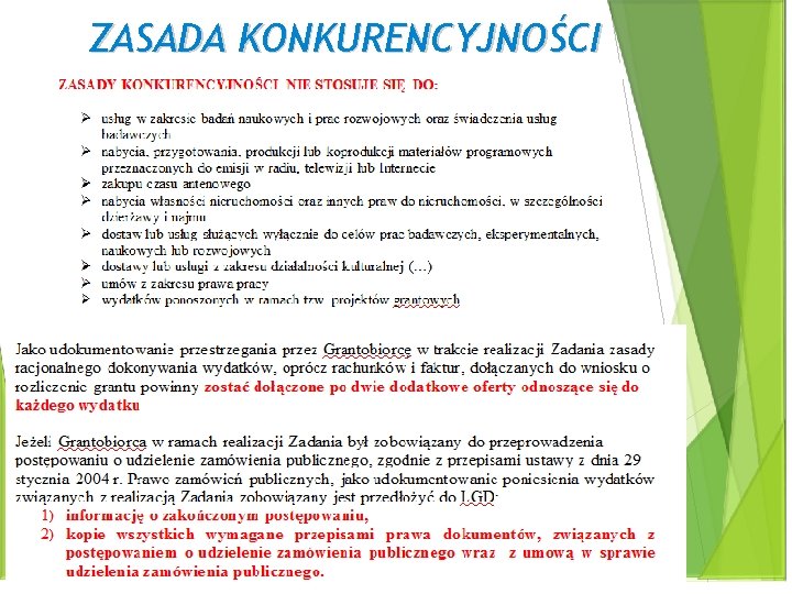 ZASADA KONKURENCYJNOŚCI 