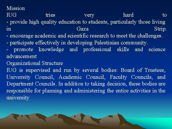 The Islamic University of Gaza IUG Faculty of