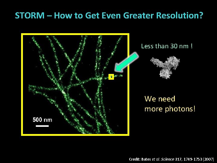 STORM – How to Get Even Greater Resolution? Less than 30 nm ! We