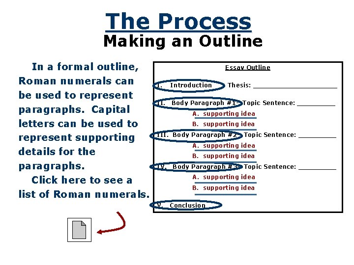 Making an Outline A Plan That Builds an