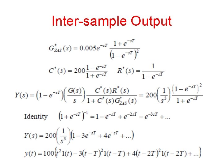 Inter-sample Output 