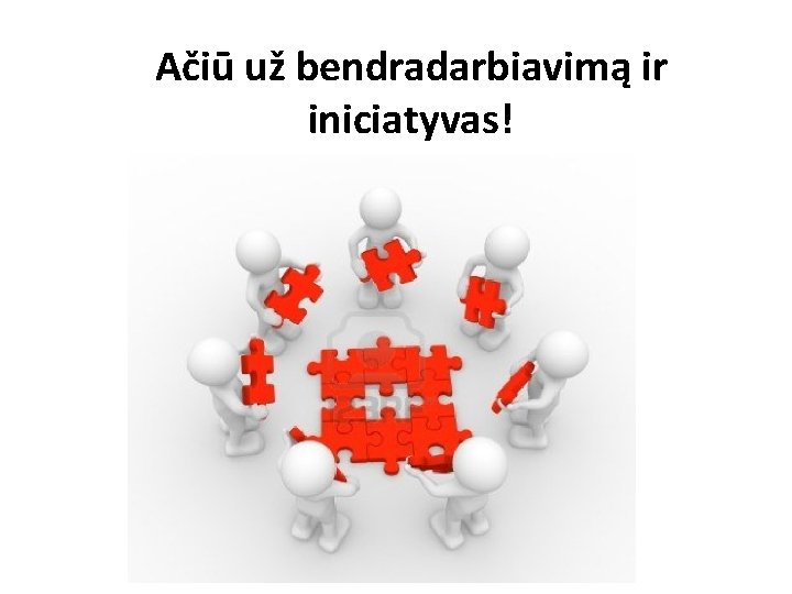 Ačiū už bendradarbiavimą ir iniciatyvas! 