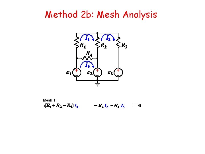 Method 2 b: Mesh Analysis 