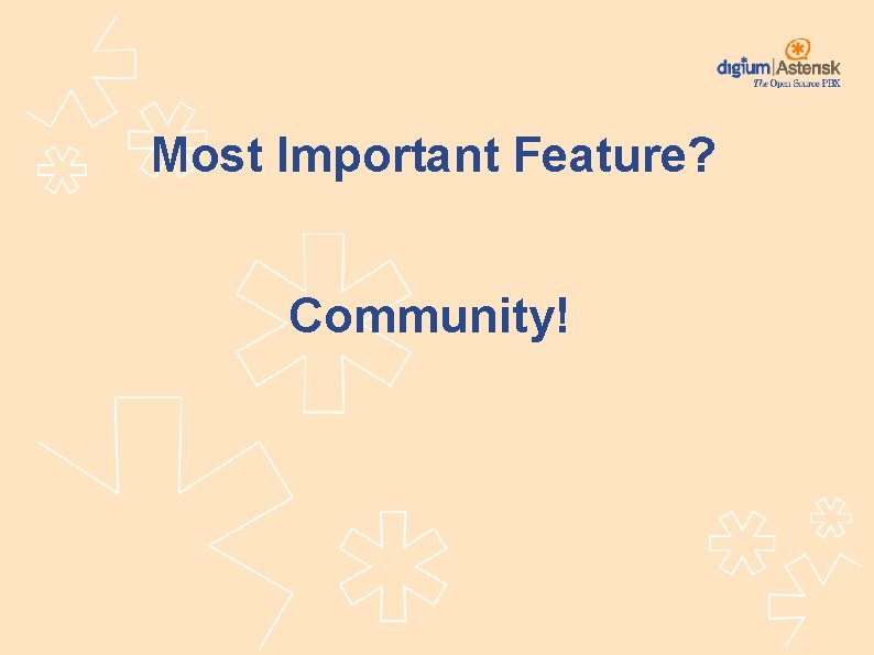 Most Important Feature? Community! 