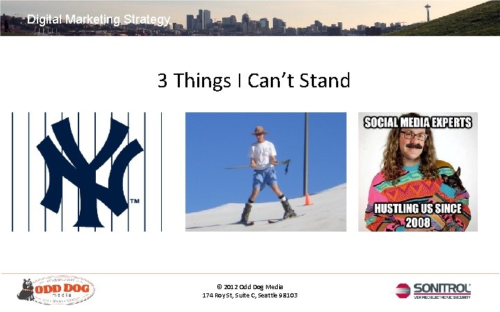 Digital Marketing Strategy 3 Things I Can’t Stand © 2012 Odd Dog Media 174