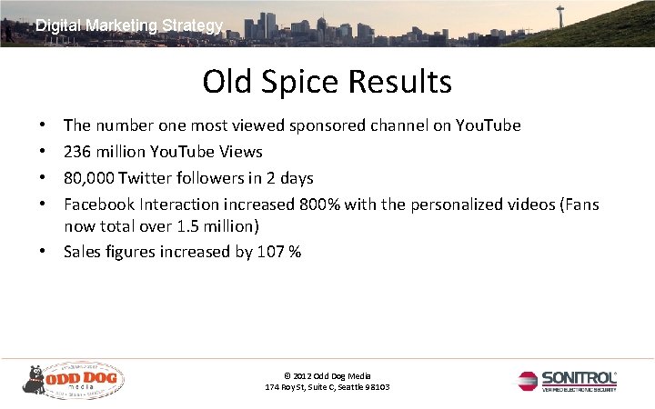 Digital Marketing Strategy Old Spice Results The number one most viewed sponsored channel on