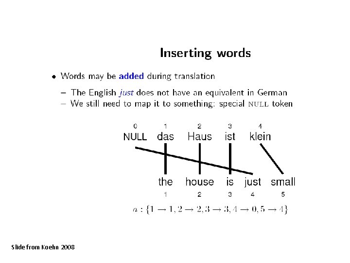 Slide from Koehn 2008 