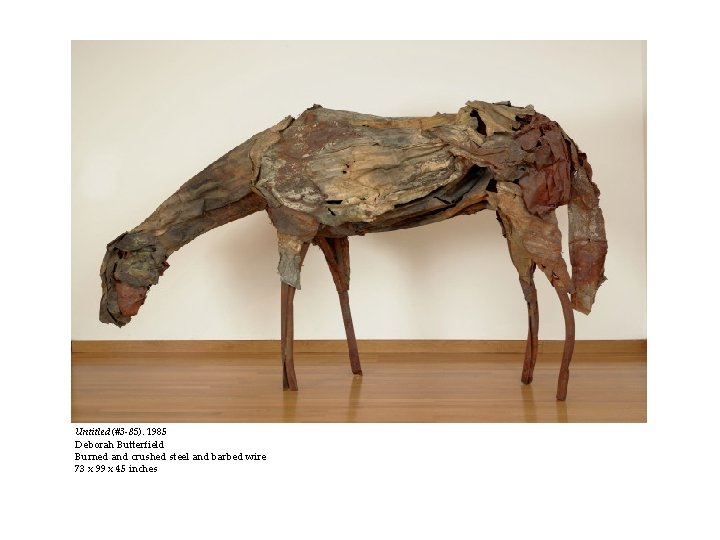 Untitled (#3 -85). 1985 Deborah Butterfield Burned and crushed steel and barbed wire 73