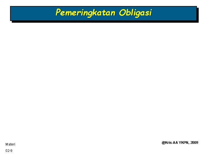 Pemeringkatan Obligasi Materi 02 -9 @Kris-AA YKPN, 2009 