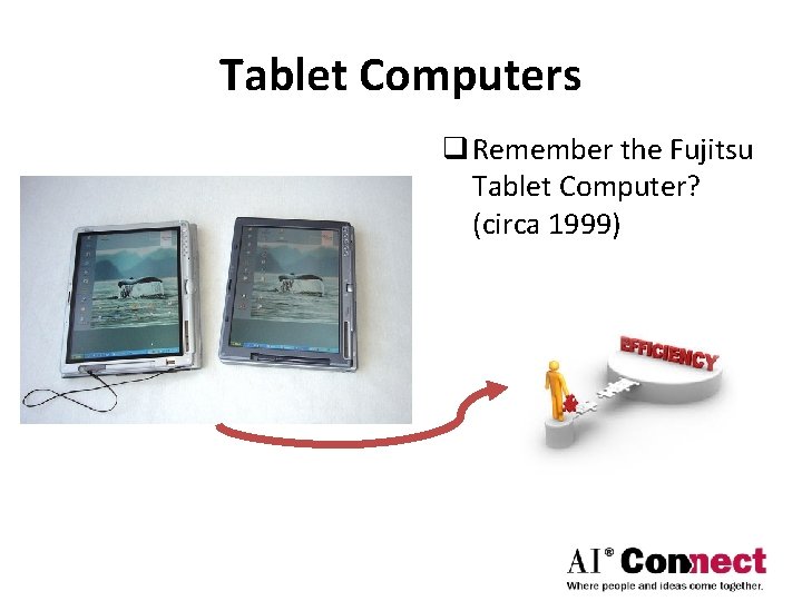 Tablet Computers q Remember the Fujitsu Tablet Computer? (circa 1999) 
