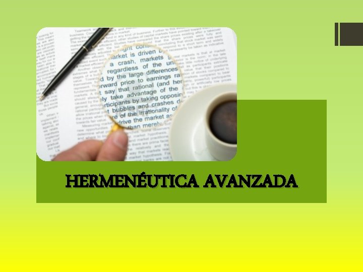 HERMENÉUTICA AVANZADA 