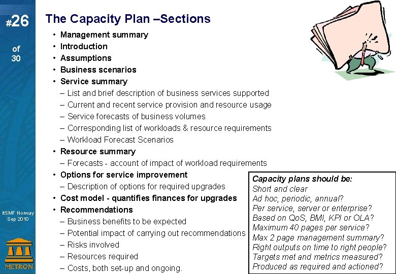 # 26 of 30 The Capacity Plan –Sections • • Capacity Management for Virtual