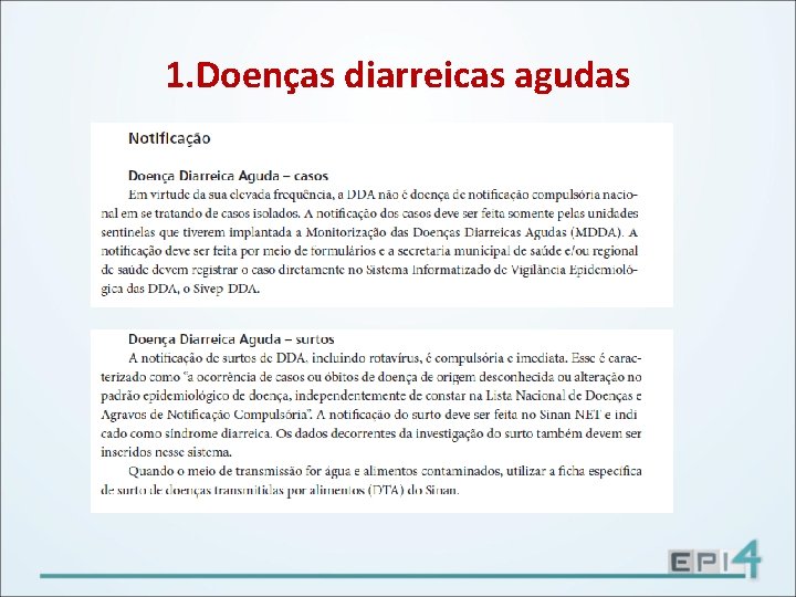 1. Doenças diarreicas agudas 