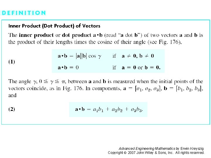 Page 371 (1) Advanced Engineering Mathematics by Erwin Kreyszig Copyright 2007 John Wiley &