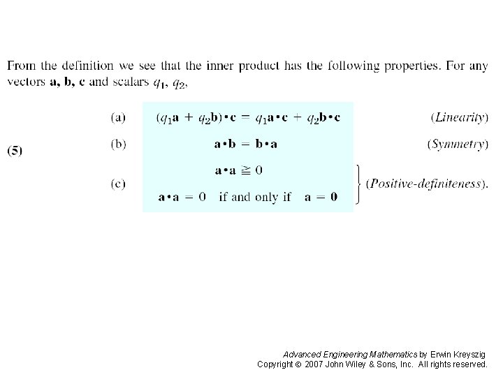 Page 372 (2) Advanced Engineering Mathematics by Erwin Kreyszig Copyright 2007 John Wiley &