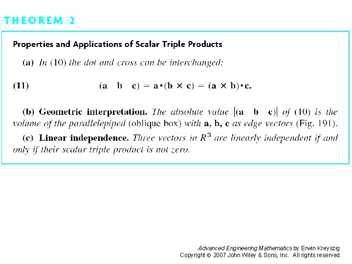 Page 382 Advanced Engineering Mathematics by Erwin Kreyszig Copyright 2007 John Wiley & Sons,