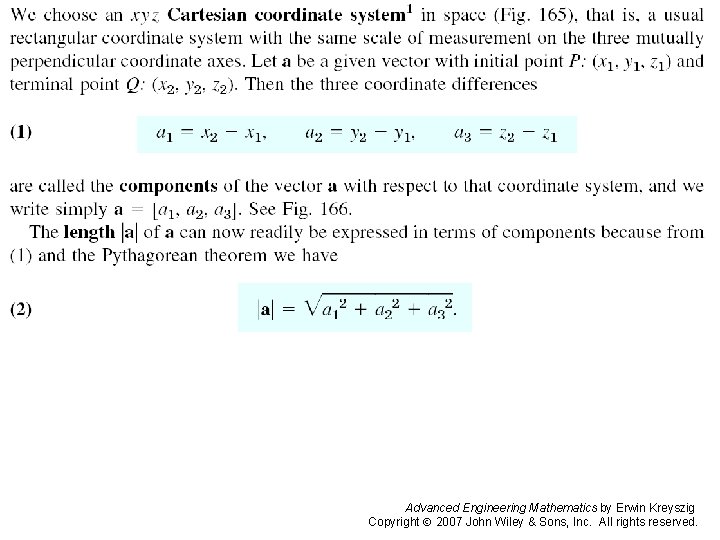 Page 366 (1) Advanced Engineering Mathematics by Erwin Kreyszig Copyright 2007 John Wiley &