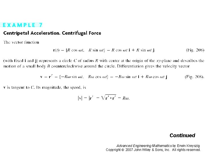 Pages 395 -396 a Continued Advanced Engineering Mathematics by Erwin Kreyszig Copyright 2007 John
