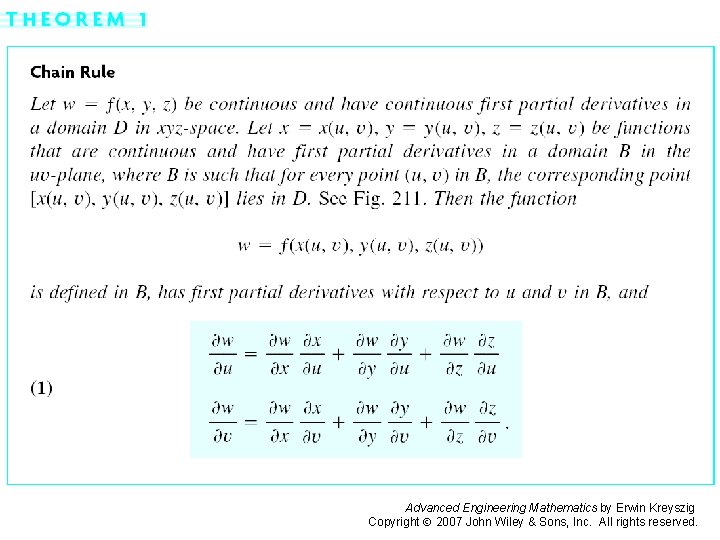 Page 401 (1) Advanced Engineering Mathematics by Erwin Kreyszig Copyright 2007 John Wiley &