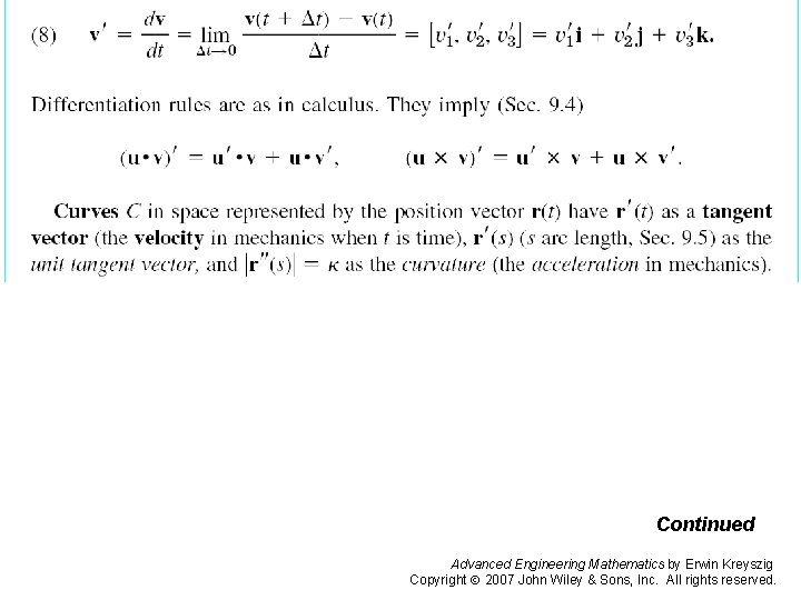 Pages 417 -419 d Continued Advanced Engineering Mathematics by Erwin Kreyszig Copyright 2007 John