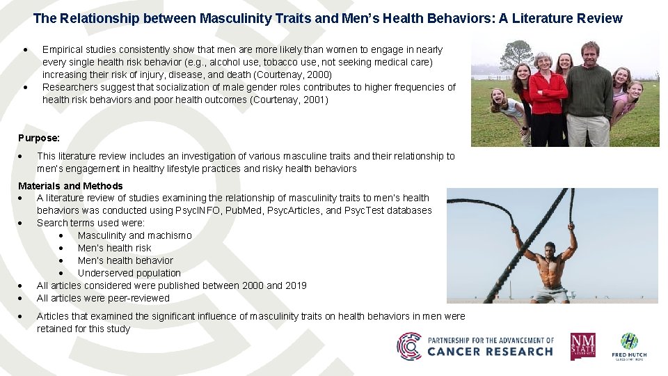 The Relationship between Masculinity Traits and Men’s Health Behaviors: A Literature Review Empirical studies