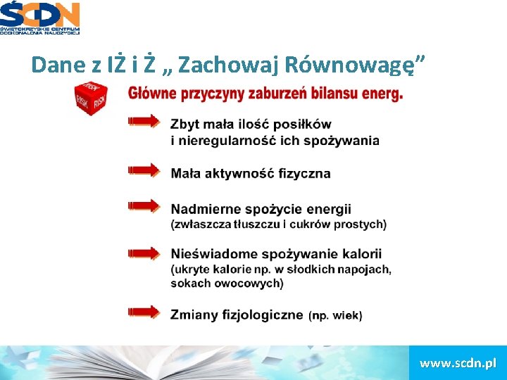 Dane z IŻ i Ż „ Zachowaj Równowagę” www. scdn. pl 