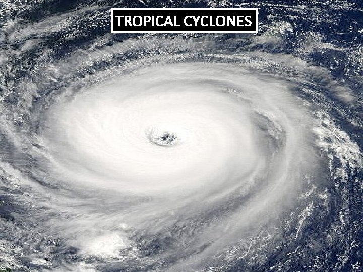 TROPICAL CYCLONES 