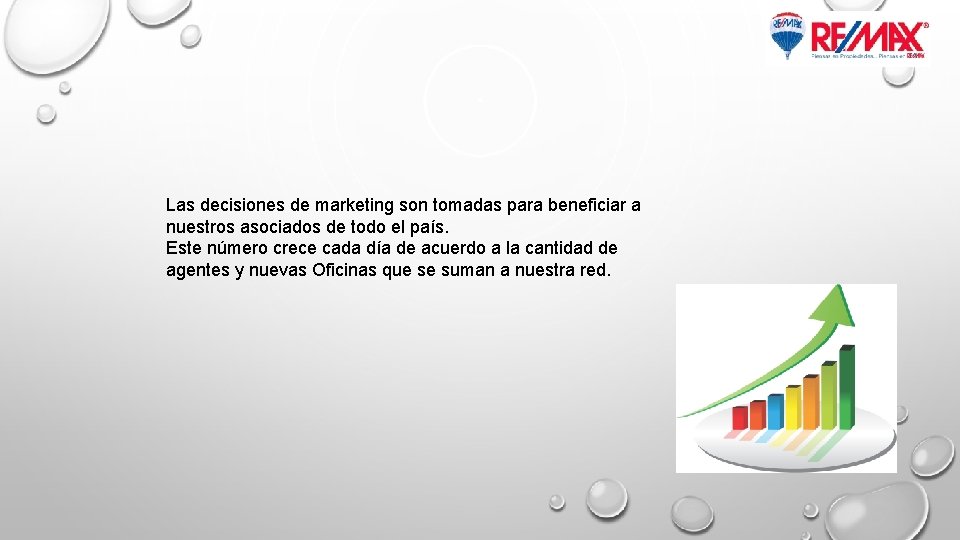 Las decisiones de marketing son tomadas para beneficiar a nuestros asociados de todo el