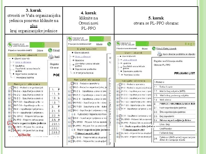 3. korak otvoriti se Vaša organizacijska jedinica ponovno kliknite na plus kraj organizacijske jedinice