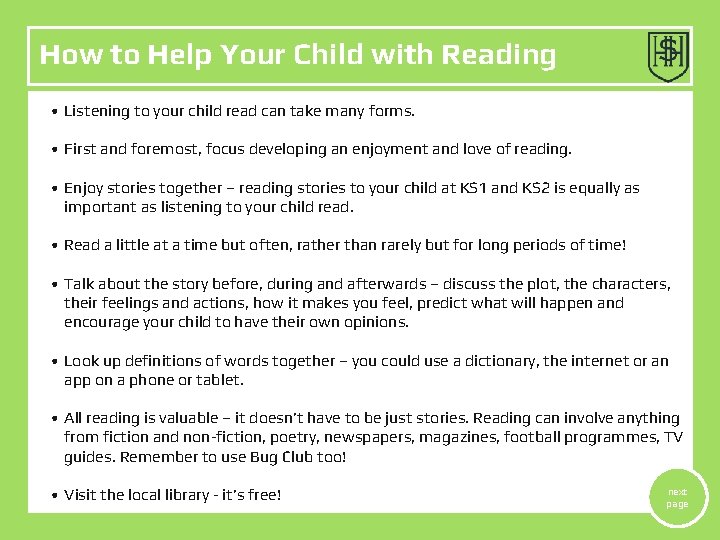 How to Help Your Child with Reading • Listening to your child read can