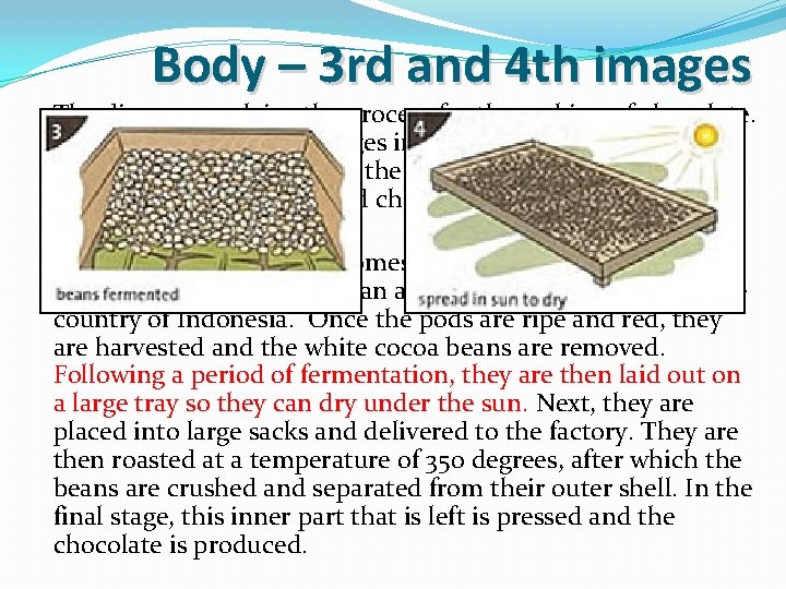 Body – 3 rd and 4 th images The diagram explains the process for Body – 3 rd and 4 th images The diagram explains the process for