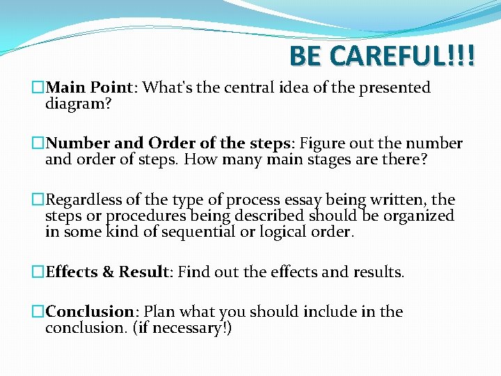 BE CAREFUL!!! �Main Point: What's the central idea of the presented diagram? �Number and BE CAREFUL!!! �Main Point: What's the central idea of the presented diagram? �Number and