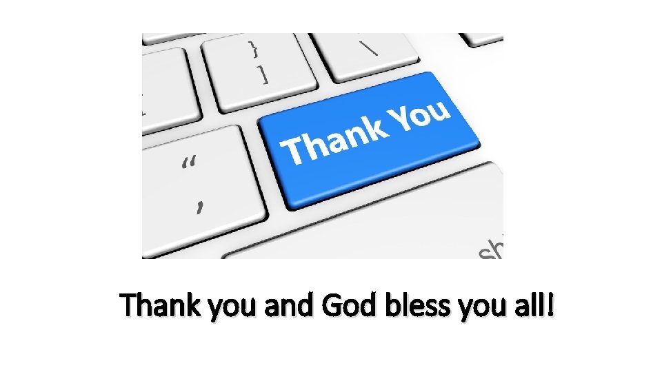 Thank you and God bless you all! 