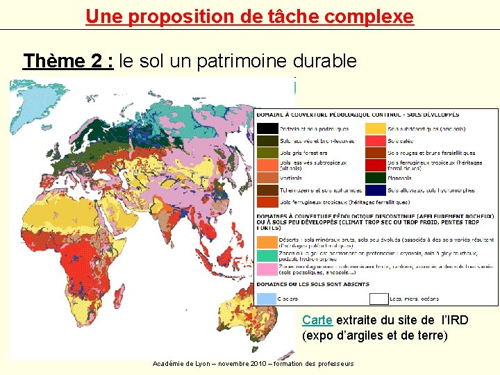 Une proposition de tâche complexe Thème 2 : le sol un patrimoine durable […]