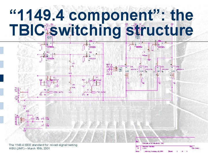 “ 1149. 4 component”: the TBIC switching structure The 1149. 4 IEEE standard for