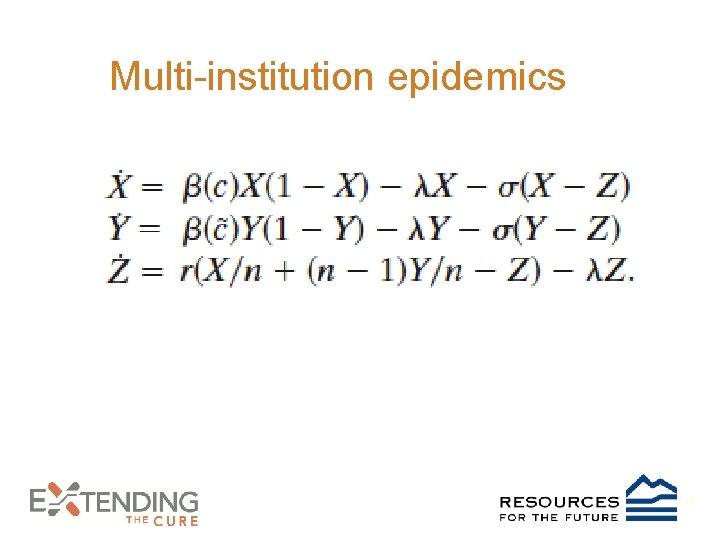 Multi-institution epidemics 16 