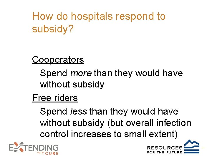 How do hospitals respond to subsidy? Cooperators Spend more than they would have without