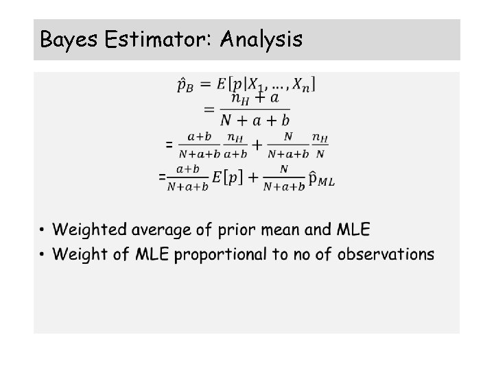 Bayes Estimator: Analysis • 