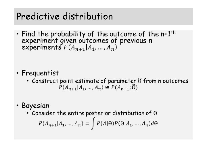 Predictive distribution • 