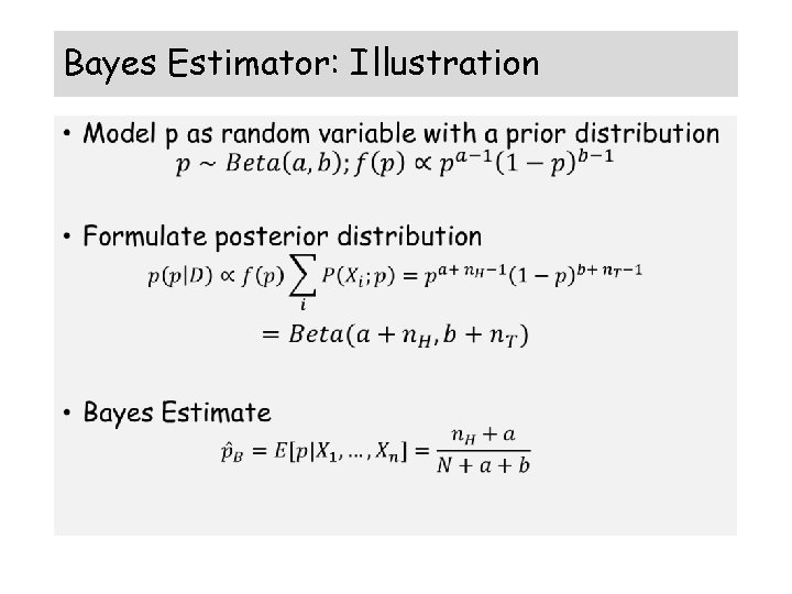 Bayes Estimator: Illustration • 