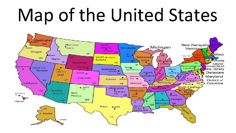 Map of the United States 