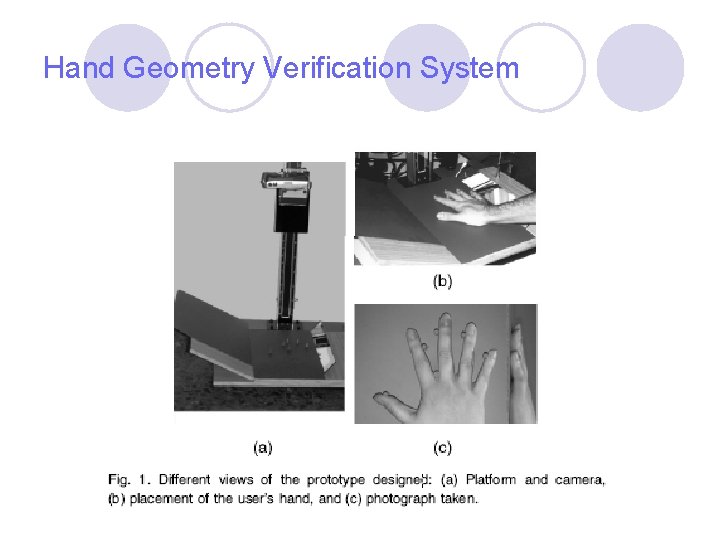 Hand Geometry Verification System Hand Geometry Verification System