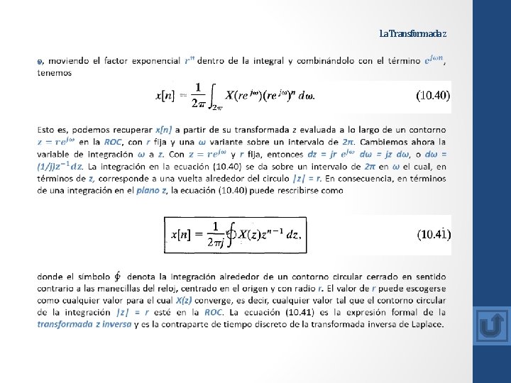 La Transformada z • 